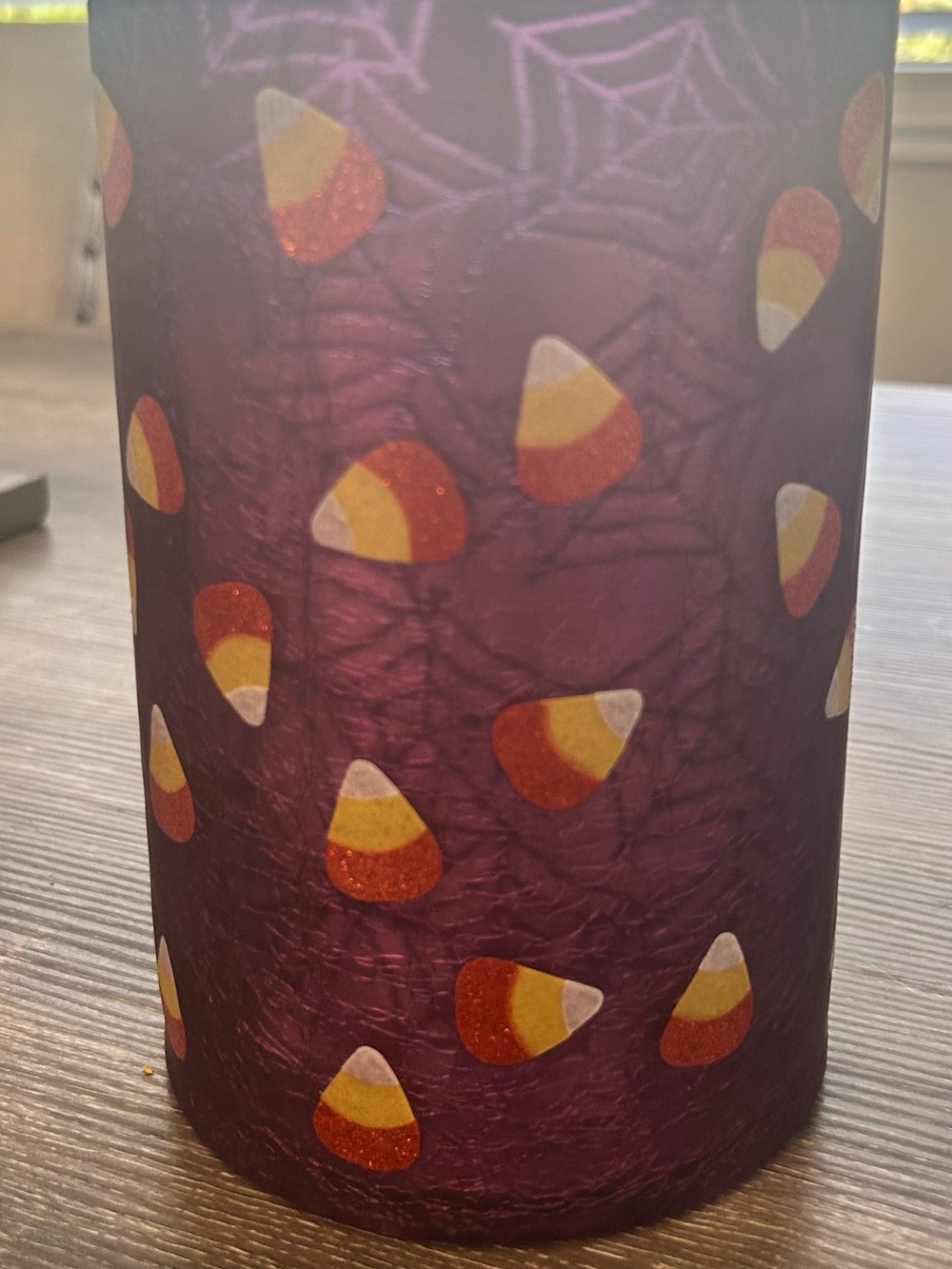 Yankee Candle Purple Candy Corn Decorative Lantern Jar Holder